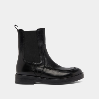 Boots &agrave; &eacute;lastiques larges in black leather | allan