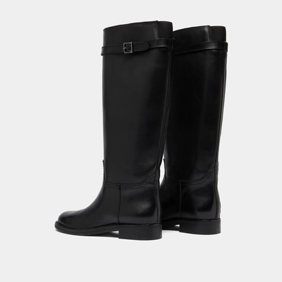 Bottes hautes in black leather | romane