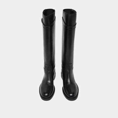 Bottes hautes in black leather | romane