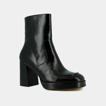 Bottines à talons et bouts carrés black