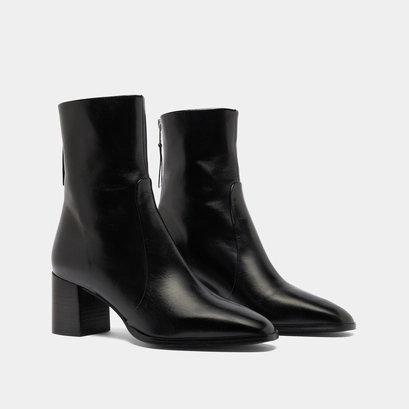 Bottines avec fermeture éclair arrière black