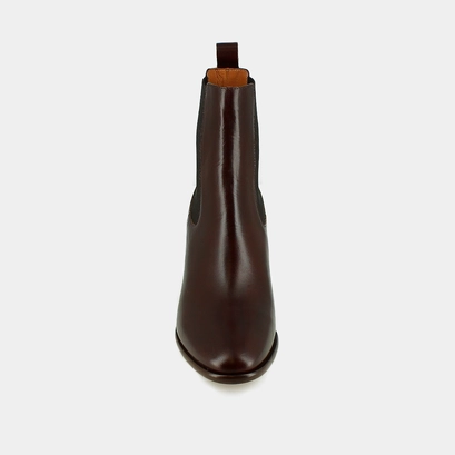 Bottines à talons et élastiques brown