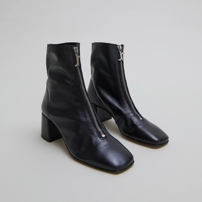 Bottines à fermetures éclairs avant black