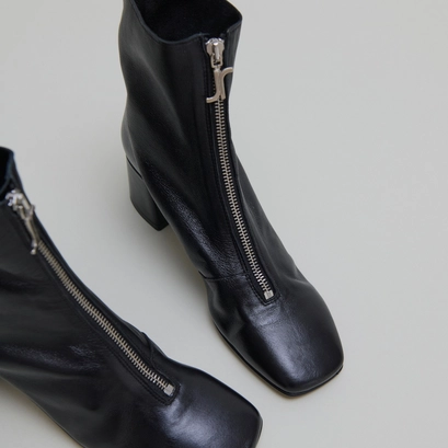 Bottines à fermetures éclairs avant black
