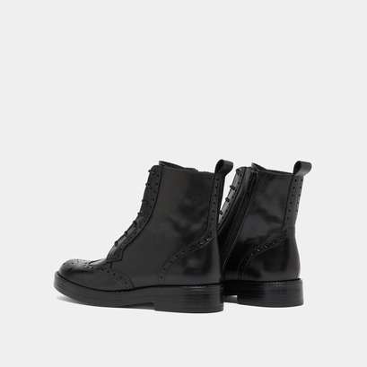 Boots &agrave; lacets in black leather | ari