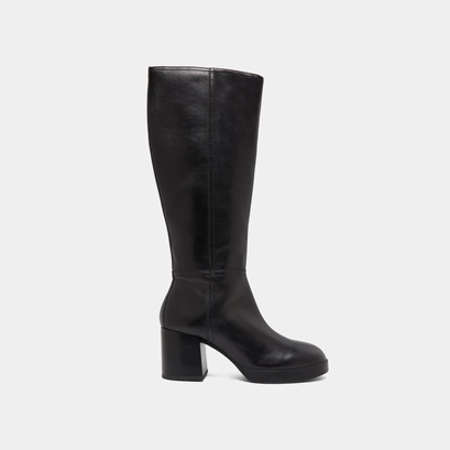 Bottes &agrave; talons in black leather | anelia