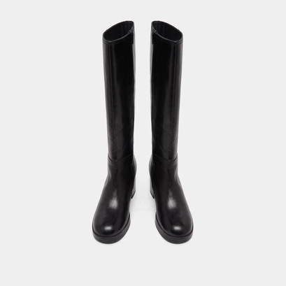 Bottes &agrave; talons in black leather | anelia