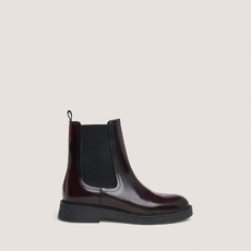 Boots &agrave; bouts ronds burgundy