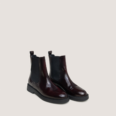 Boots &agrave; bouts ronds burgundy