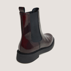 Boots &agrave; bouts ronds burgundy