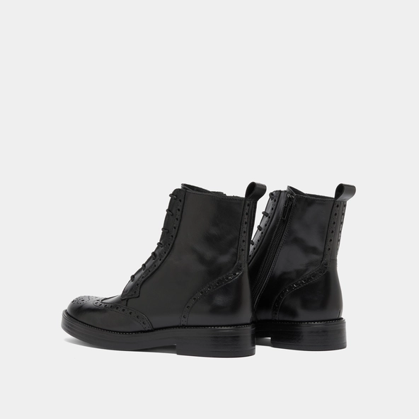 Boots à lacets in black leather | ARI