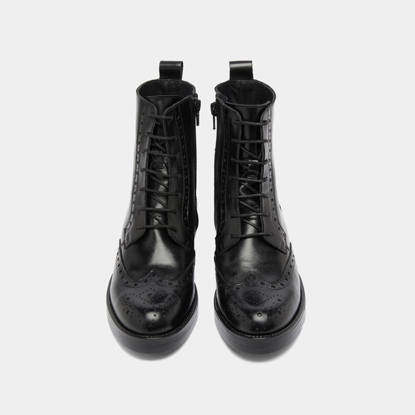 Boots à lacets in black leather | ARI