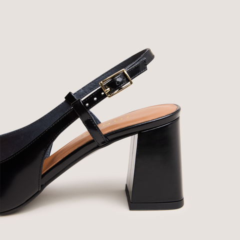 Slingbacks &agrave; talons black
