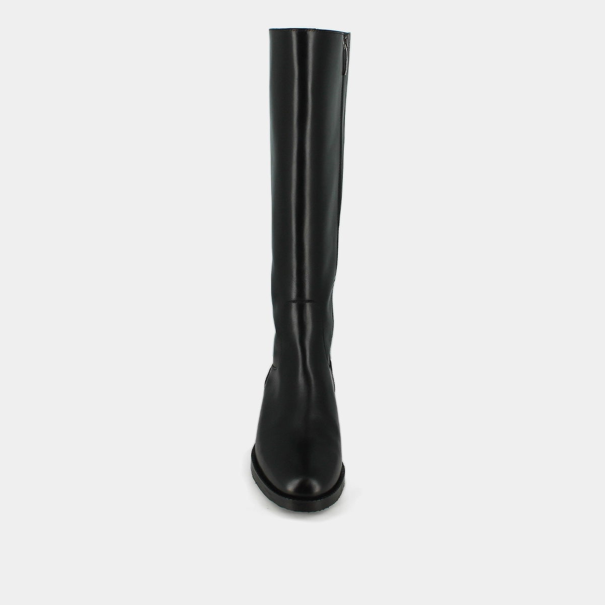 Bottes hautes in  black leather calf size m | FLOWER