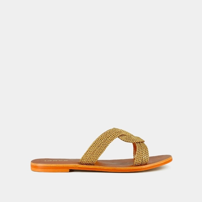 Mules plates in gold rope | waki