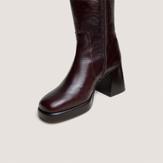 Bottes &agrave; plateformes dark brown