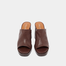 Mules &agrave; talons brown