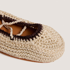 Ballerines &agrave; lacets dark brown