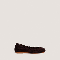 Ballerines &agrave; lacets dark brown