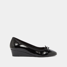 Ballerines compens&eacute;es black