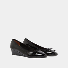 Ballerines compens&eacute;es black