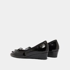 Ballerines compens&eacute;es black