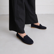Mocassins &agrave; surpiq&ucirc;res navy