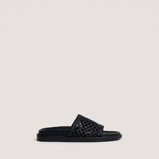 Mules ajour&eacute;es black