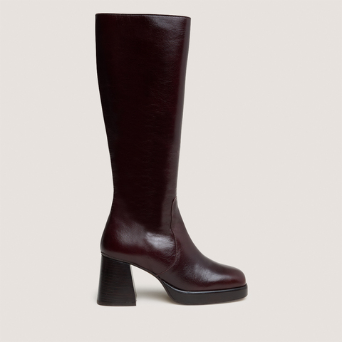 Bottes &agrave; plateformes dark brown