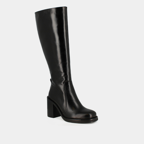 Bottes &agrave; talons d&eacute;bordants black