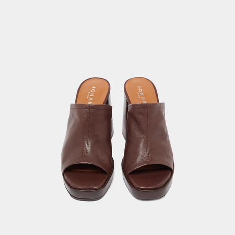 Mules &agrave; talons brown
