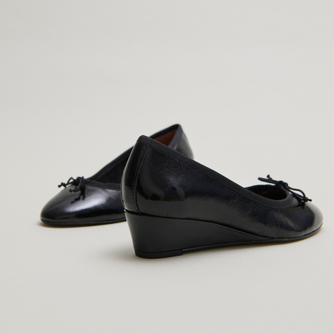 Ballerines compens&eacute;es black