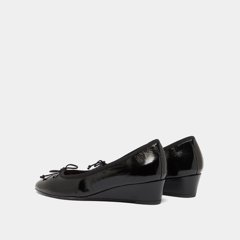 Ballerines compens&eacute;es black
