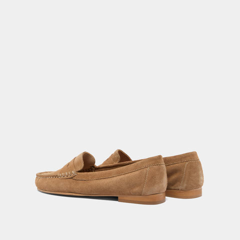 Mocassins &agrave; surpiq&ucirc;res beige