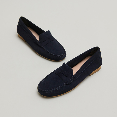 Mocassins &agrave; surpiq&ucirc;res navy