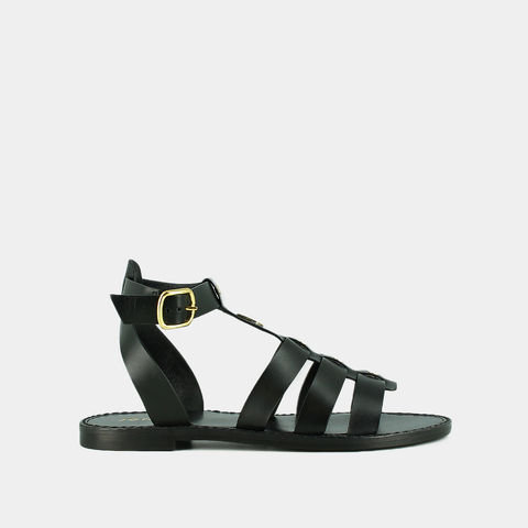 Sandales &agrave; monogrammes et boucles ajusta... black