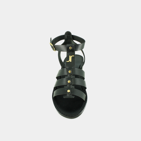 Sandales &agrave; monogrammes et boucles ajusta... black