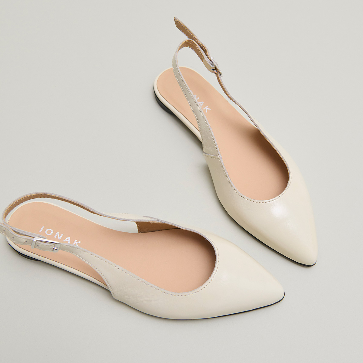 Ballerines slingbacks ecru