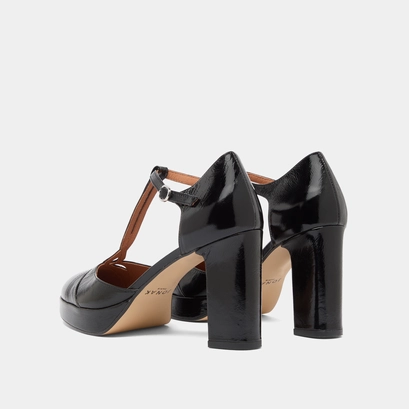 Salom&eacute;s in black shiny leather | volo