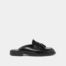 Mocassins &agrave; glands et bouts arri&egrave;res ouv... black