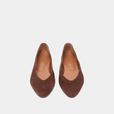 Ballerines &agrave; bouts pointus dark brown