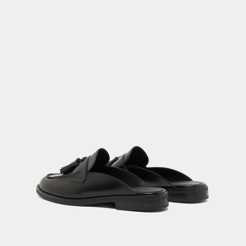 Mocassins &agrave; glands et bouts arri&egrave;res ouv... black