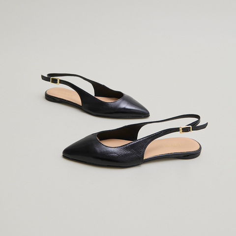 Ballerines slingbacks black