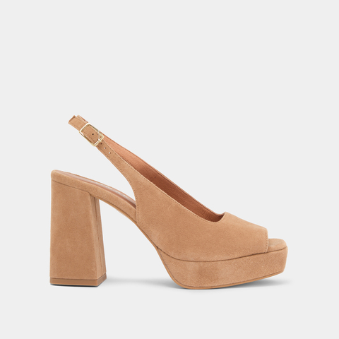Escarpins slingbacks camel