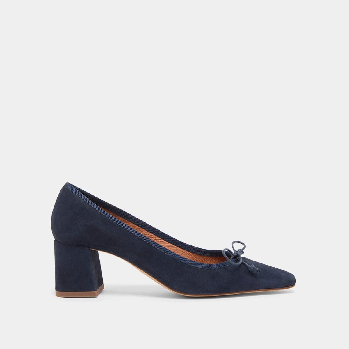 Escarpins &agrave; lacets in navy velvet | DRING