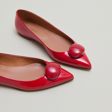 Ballerines &agrave; bouts pointus et billes red