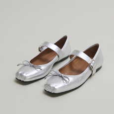 Ballerines &agrave; brides silver