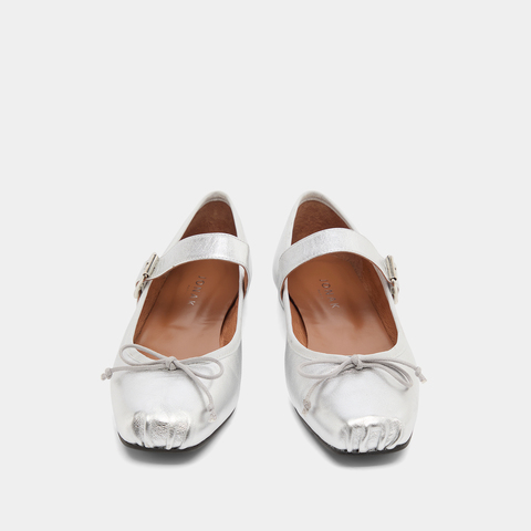 Ballerines &agrave; brides silver