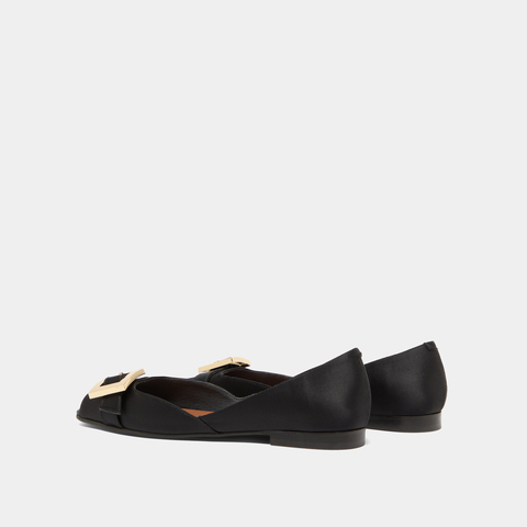 Ballerines &agrave; bouts ouverts black