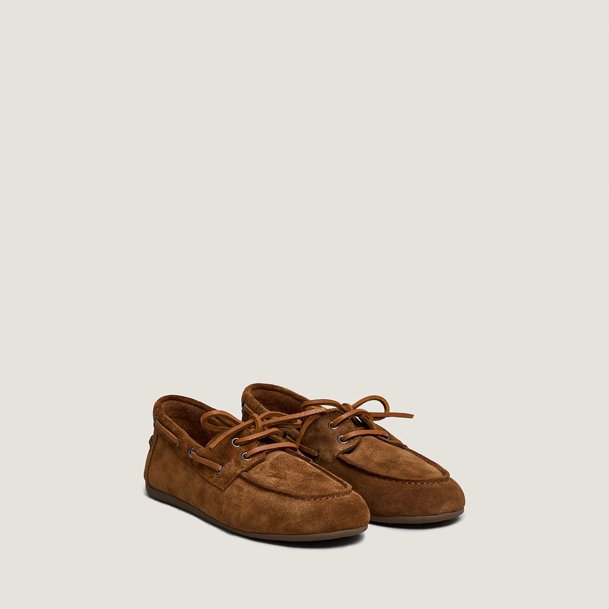Soft loafers in cognac suede | LALIE